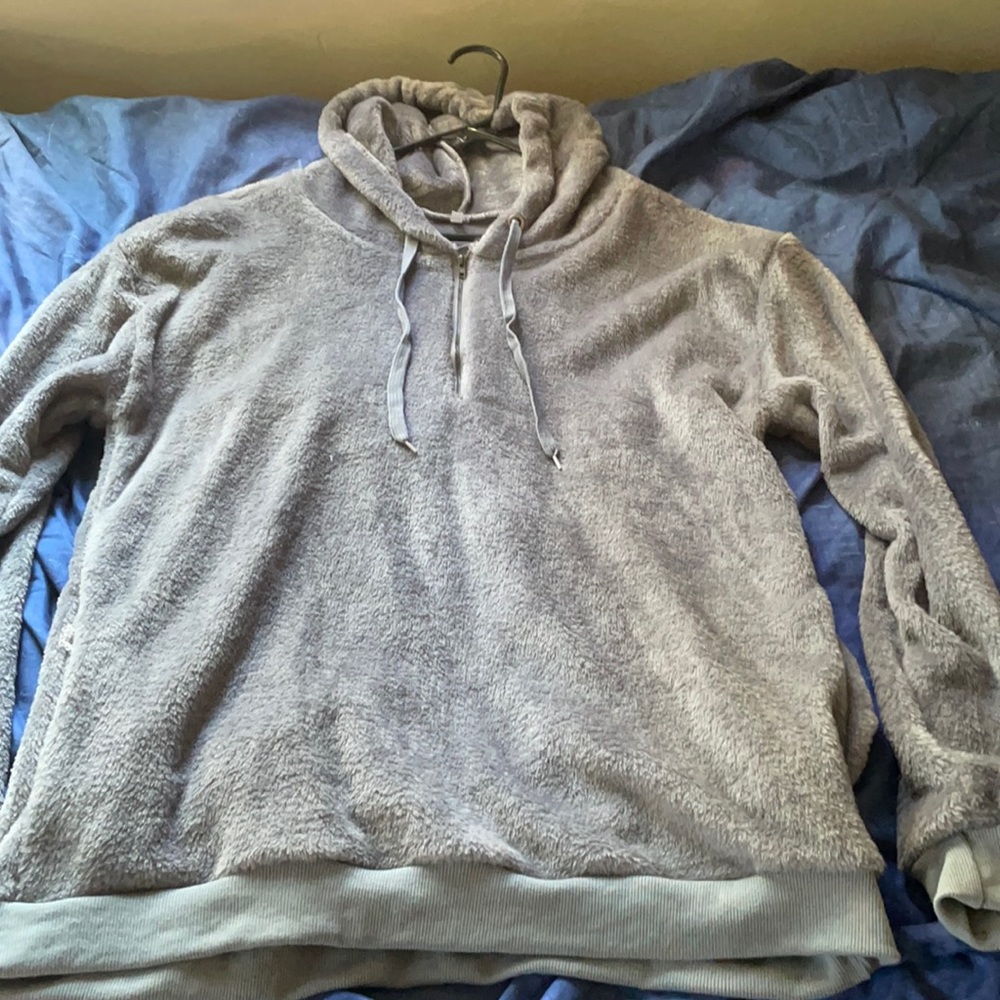 Gray soft light weight hoodie